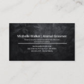 Vrouw Grooming Schattige Doggie Visitekaartje (Achterkant)