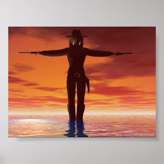 Vrouw Gunslinger Poster (Voorkant)