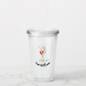 Vrouw Gymnast Acryl Drinkbeker (Achterkant)