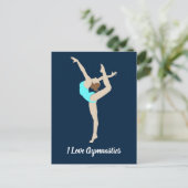 Vrouw Gymnast Briefkaart (Staand voorkant)