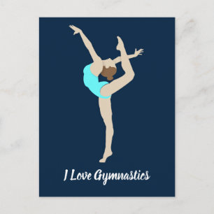 Vrouw Gymnast Briefkaart