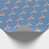 Vrouw Gymnast Cadeaupapier (Hoek)