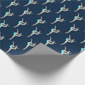 Vrouw Gymnast Cadeaupapier (Hoek)