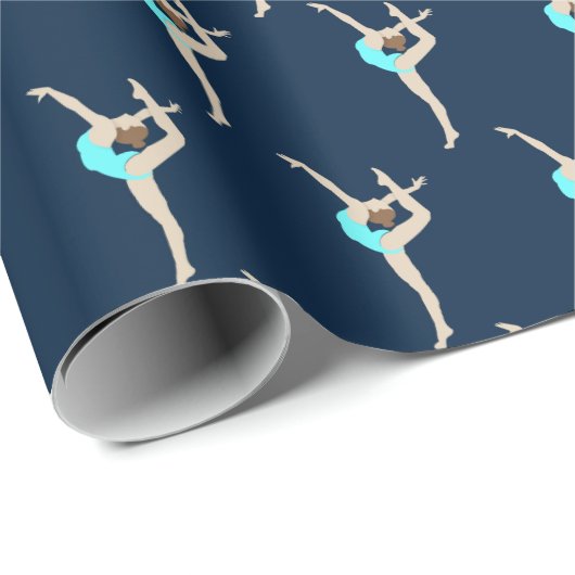 Vrouw Gymnast Cadeaupapier (Rol Hoek)
