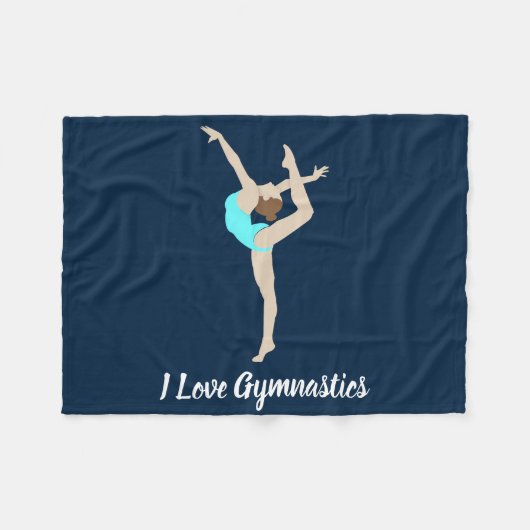 Vrouw Gymnast Fleece Deken (Voorkant (Horizontaal))