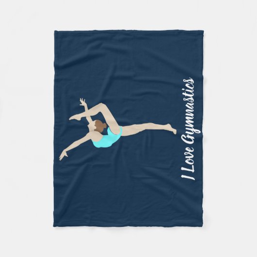 Vrouw Gymnast Fleece Deken (Voorkant)