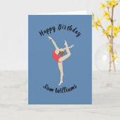 Vrouw Gymnast Kaart (Gele Bloem)