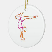 Vrouw Gymnast Keramisch Ornament (Links)