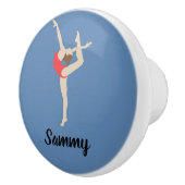 Vrouw Gymnast Keramische Knop (Rechts)