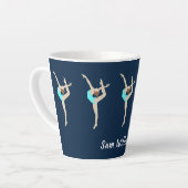 Vrouw Gymnast Latte Mok (Linkerhoek)