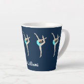 Vrouw Gymnast Latte Mok (Rechterhoek)
