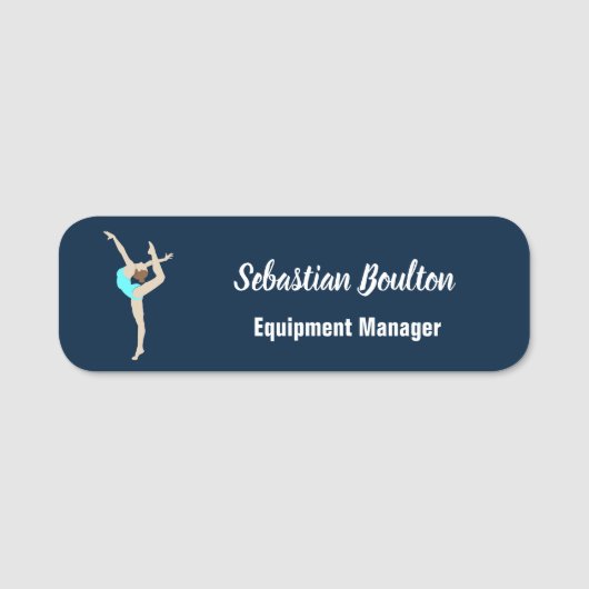 Vrouw Gymnast Naamplaatje (Voorkant)