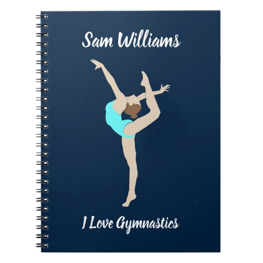 Vrouw Gymnast Notitieboek (Voorkant)