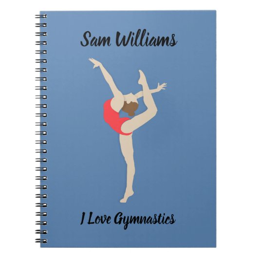Vrouw Gymnast Notitieboek (Voorkant)