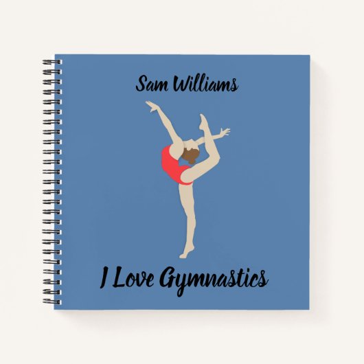 Vrouw Gymnast Notitieboek (Voorkant)