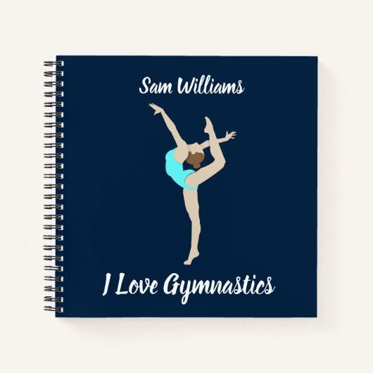 Vrouw Gymnast Notitieboek (Voorkant)