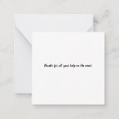 Vrouw Gymnast Notitiekaartje (Achterkant)