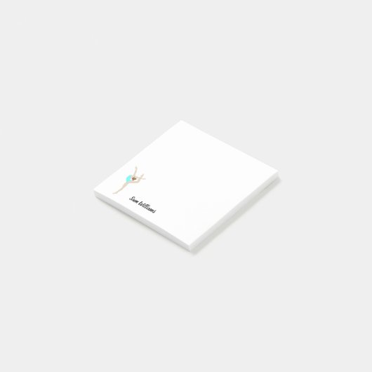 Vrouw Gymnast Post-it® Notes (Schuin)