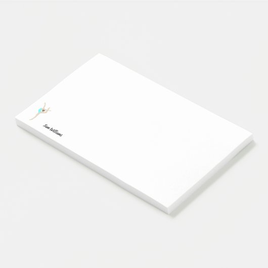 Vrouw Gymnast Post-it® Notes (Schuin)