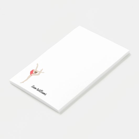 Vrouw Gymnast Post-it® Notes (Schuin)
