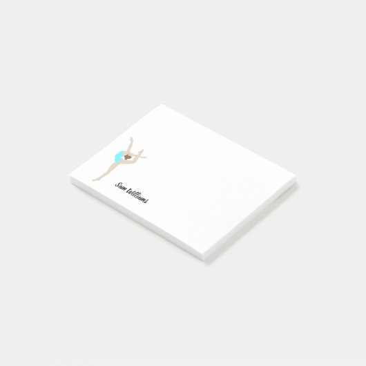 Vrouw Gymnast Post-it® Notes (Schuin)