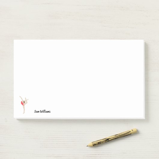 Vrouw Gymnast Post-it® Notes (Op bureau)