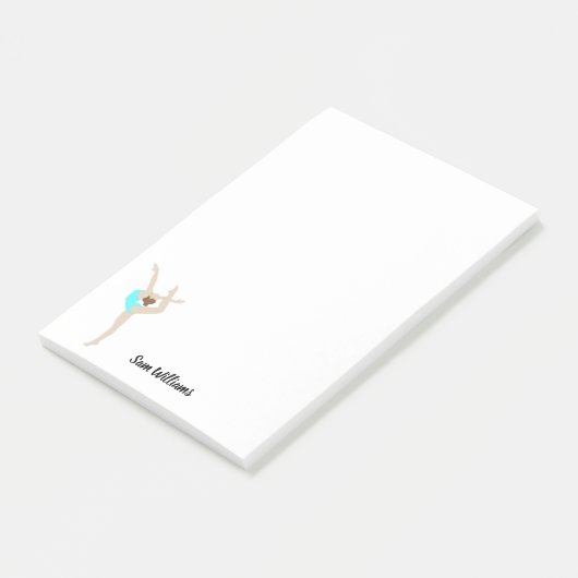 Vrouw Gymnast Post-it® Notes (Schuin)