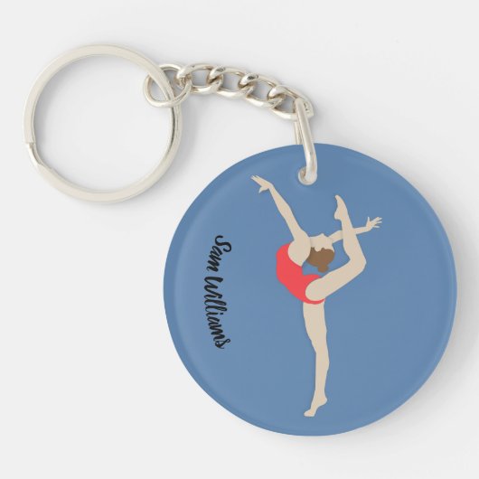 Vrouw Gymnast Sleutelhanger (Voorkant)