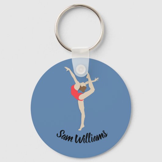Vrouw Gymnast Sleutelhanger (Voorkant)
