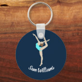 Vrouw Gymnast Sleutelhanger (Voorkant)