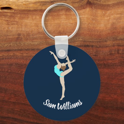 Vrouw Gymnast Sleutelhanger (Voorkant)