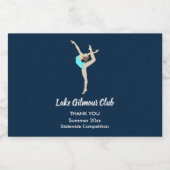 Vrouw Gymnast Sparkling Wijnetiket (Enkel label)