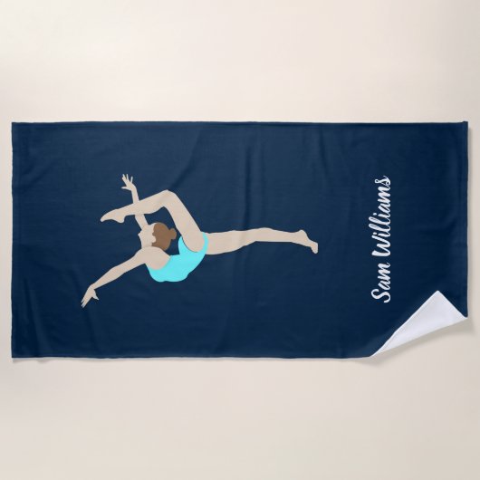 Vrouw Gymnast Strandlaken (Voorkant)