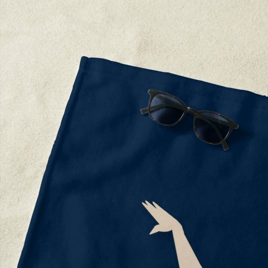 Vrouw Gymnast Strandlaken (In situ)