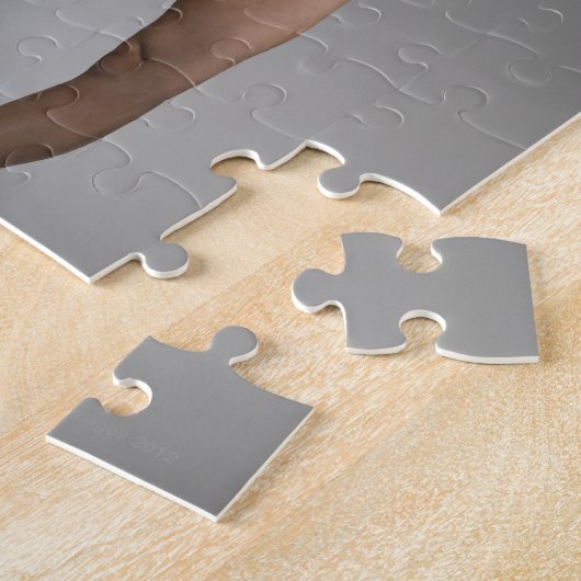 Vrouw gymnast strekken, studioshot legpuzzel (Zijkant)