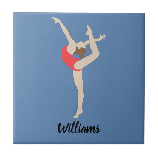 Vrouw Gymnast Tegeltje (Voorkant)