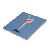 Vrouw Gymnast Tegeltje (Zijkant)
