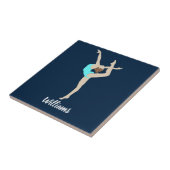 Vrouw Gymnast Tegeltje (Zijkant)