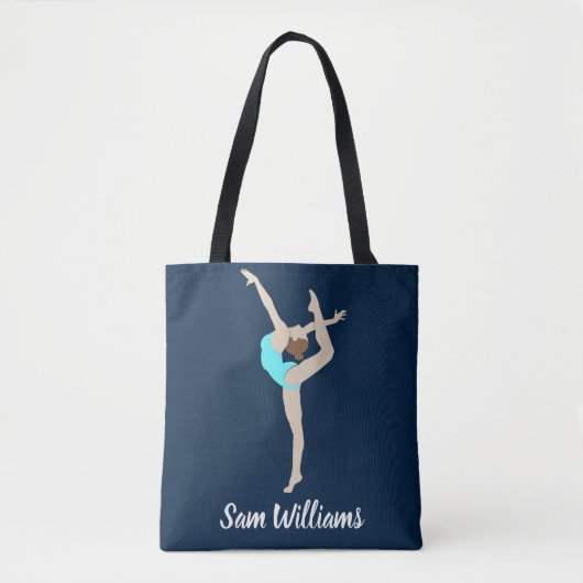 Vrouw Gymnast Tote Bag (Voorkant)