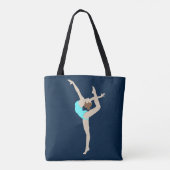 Vrouw Gymnast Tote Bag (Achterkant)