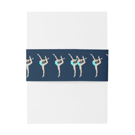 Vrouw Gymnast Uitnodigingen Wikkel (Achterkant Voorbeeld)