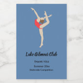 Vrouw Gymnast Voedselcontainer Etiket (Enkel label)