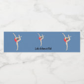 Vrouw Gymnast Waterfles Etiket (Enkel label)