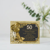 Vrouw haar fantastische 50ste verpartij kaart (Staand voorkant)