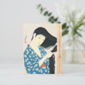 Vrouw: Haar Hair Hashiguchi Goyo Briefkaart (Staand voorkant)