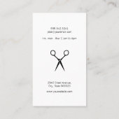 Vrouw Haar Icoon Schaar | Kapsalon Kapper Visitekaartje (Achterkant)