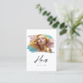 *~* Vrouw Haar Luxe QR Vrouwen Meisje Glam Visitekaartje (Staand voorkant)