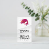 Vrouw Haar Stromende Logo | Haarspelden Afsprakenkaartje (Staand voorkant)