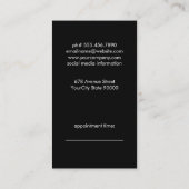 Vrouw Haar Stromende Logo | Haarspelden Afsprakenkaartje (Achterkant)