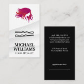 Vrouw Haar Stromende Logo | Haarspelden Afsprakenkaartje (Voorkant / Achterkant)